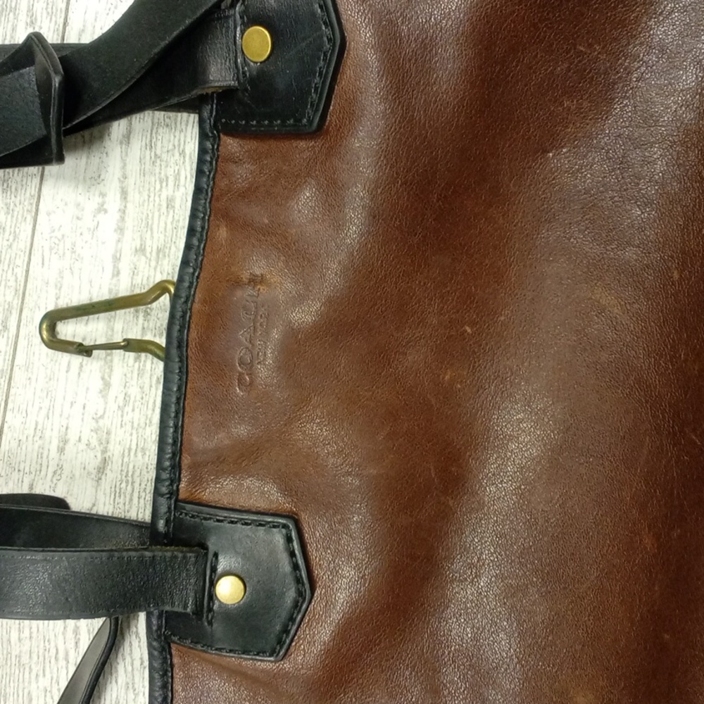 Coach Brown Leather Tote Bag - Picture 2 of 10